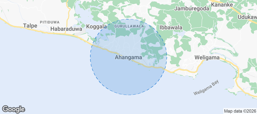 Ahangama West Airbnb map